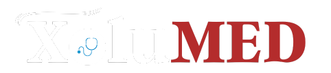 Logotipo blanco de XoluMED